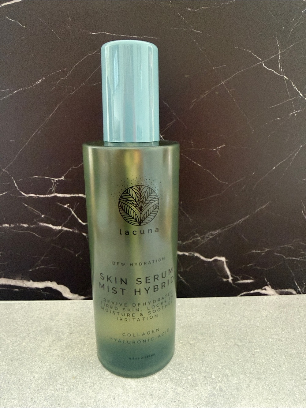 Pacifica Dew Hydration Skin Serum Mist Hybrid in Light Green with Pale Blue Cap
